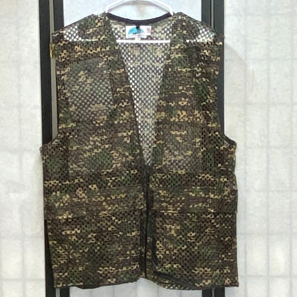 Gary Nesse Mesh Camouflage Hunt Shoot Rifle Pad Shoulder Outdoor Vest USA L